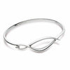 Entwine Twist Silver Hinged Bangle