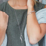 Entwine Twist Silver Hinged Bangle