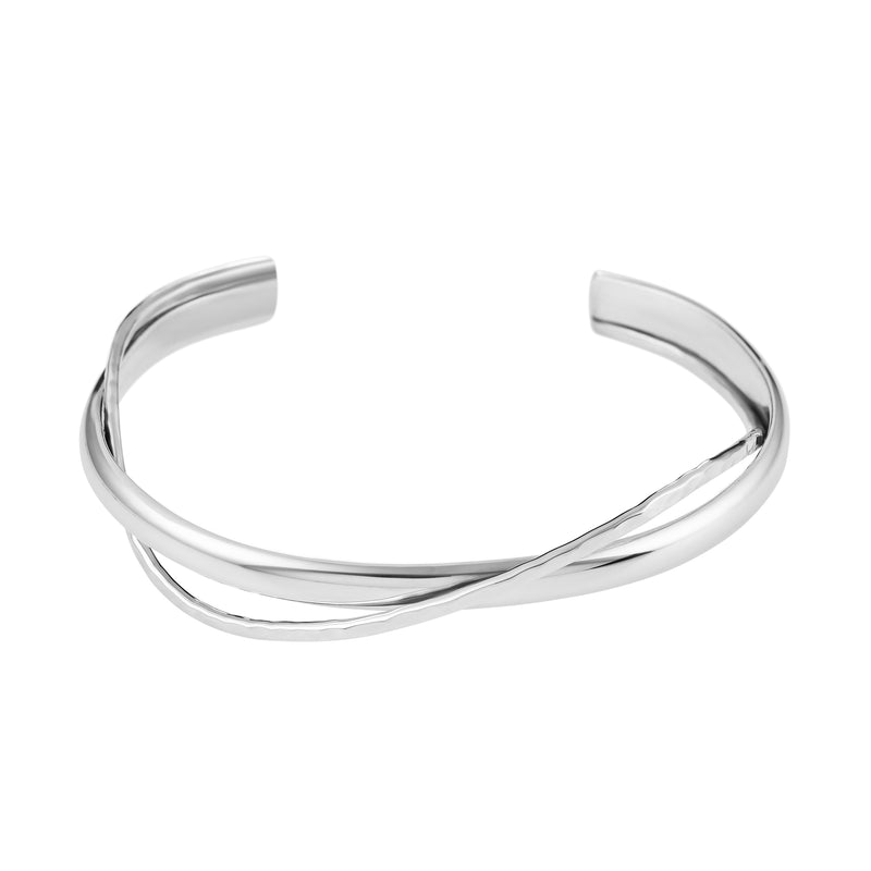 Silver Twist Cuff Bangle