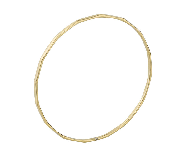 9ct Yellow Gold Facet Bangle