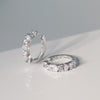 Ellisse Creolo Silver Zirconia Hoop Earrings