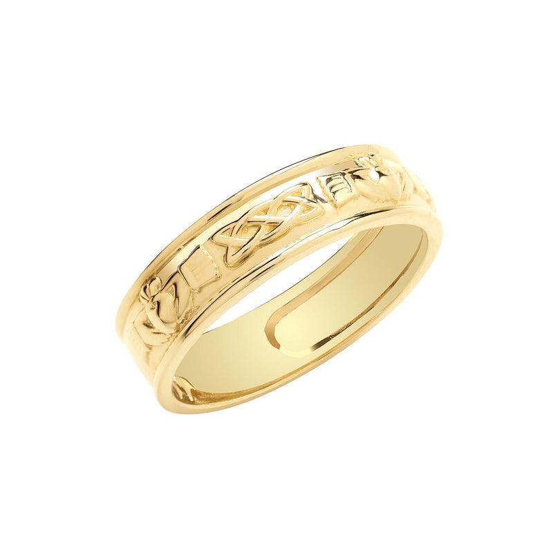 9ct Gold Celtic Claddagh Ring