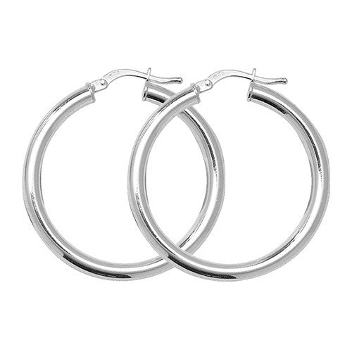 Silver 25mm Hoop Earrings