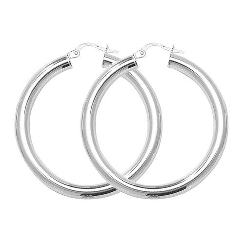 Silver 30mm Hoop Earrings