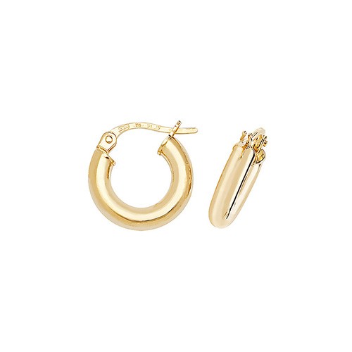 Yellow Gold 8mm Hoop Earrings