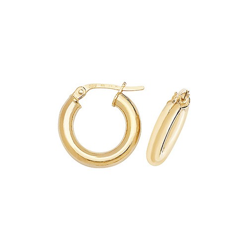Yellow Gold 10mm Hoop Earrings