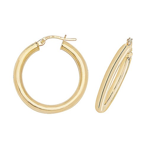 Yellow Gold 20mm Hoop Earrings