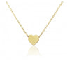 Yellow Gold Solid Heart Pendant Necklace