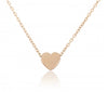 Rose Gold Solid Heart Pendant Necklace