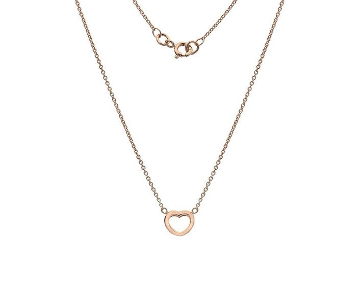 Rose Gold Open Heart Necklace
