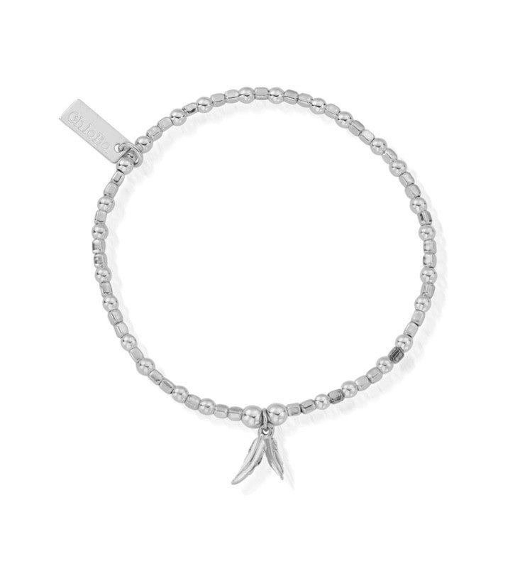 Mini Cube Double Feather Bracelet