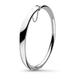 Silver Bevel Cirque Hinged Bangle