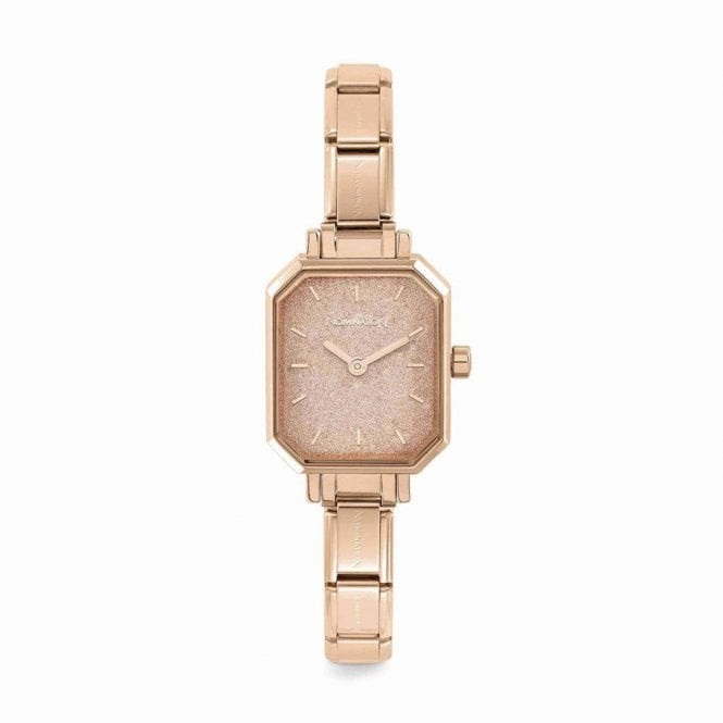 Rose Gold Plated Glitter Composable Watch