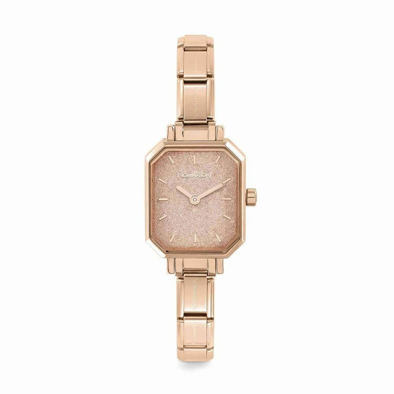 Rose Gold Plated Glitter Composable Watch