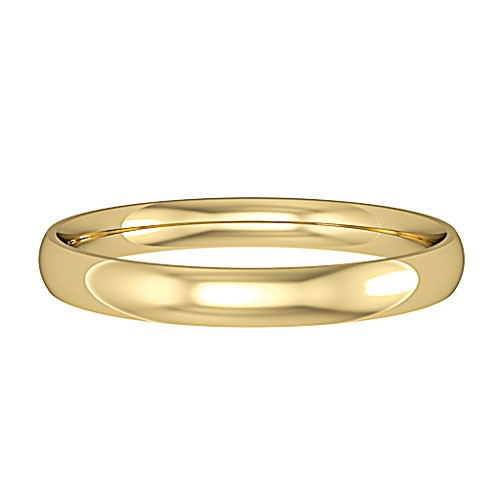 9ct Yellow Gold Court 3mm Wedding Ring