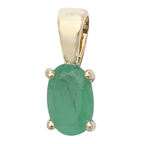 Emerald Gold Pendant and Chain