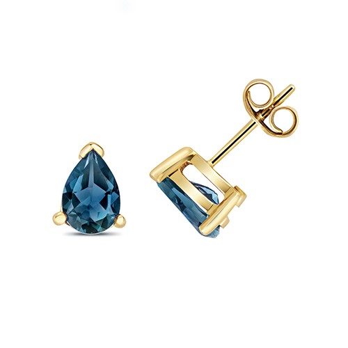 London Blue Topaz Gold Earrings