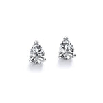 Silver Teardrop Swarovski Zirconia Earrings