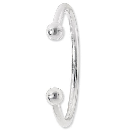 Men's Heavy Silver Torque Bangle