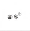 Silver and Gold Flower Stud Earrings