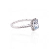 Aqua Marine and Diamond White Gold Ring