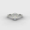 Oval Diamond Solitaire Ring