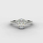 Oval Diamond Solitaire Ring