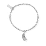 CHLOBO Cute Charm Feather Heart Bracelet