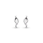 Silver Entwine Twine Twist Stud Earrings