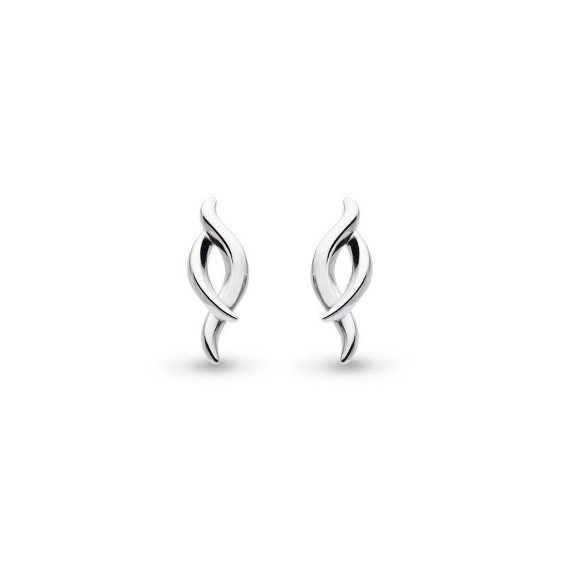 Silver Entwine Twine Twist Stud Earrings