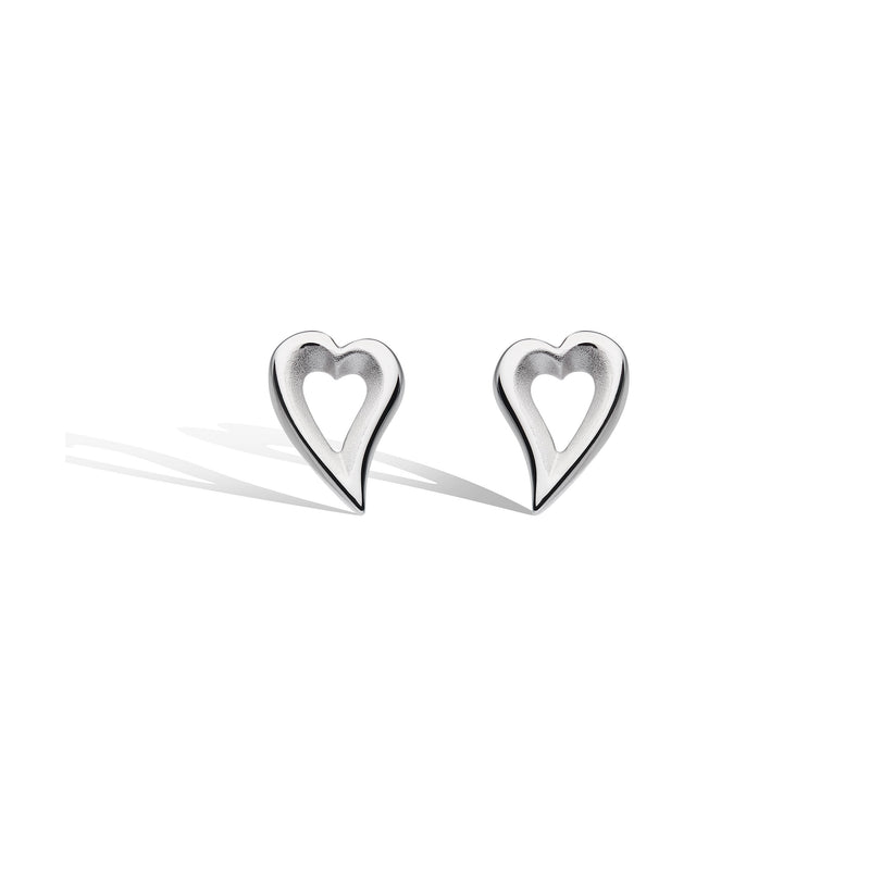 Desire Love Story Heart Stud Earrings