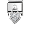Composable Link Silver Heart Zirconia Symbol