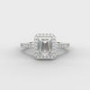Emerald Cut Diamond Halo Ring