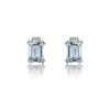 White Gold Aqua Marine and Diamond Earrings