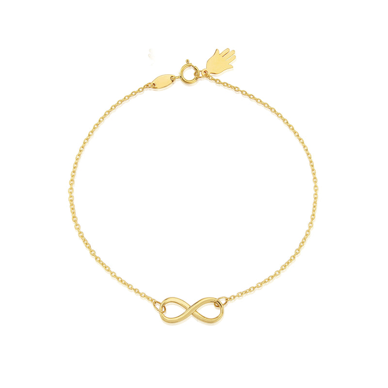 Yellow Gold Infinity Bracelet