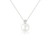 Pearl and Diamond White Gold Necklace