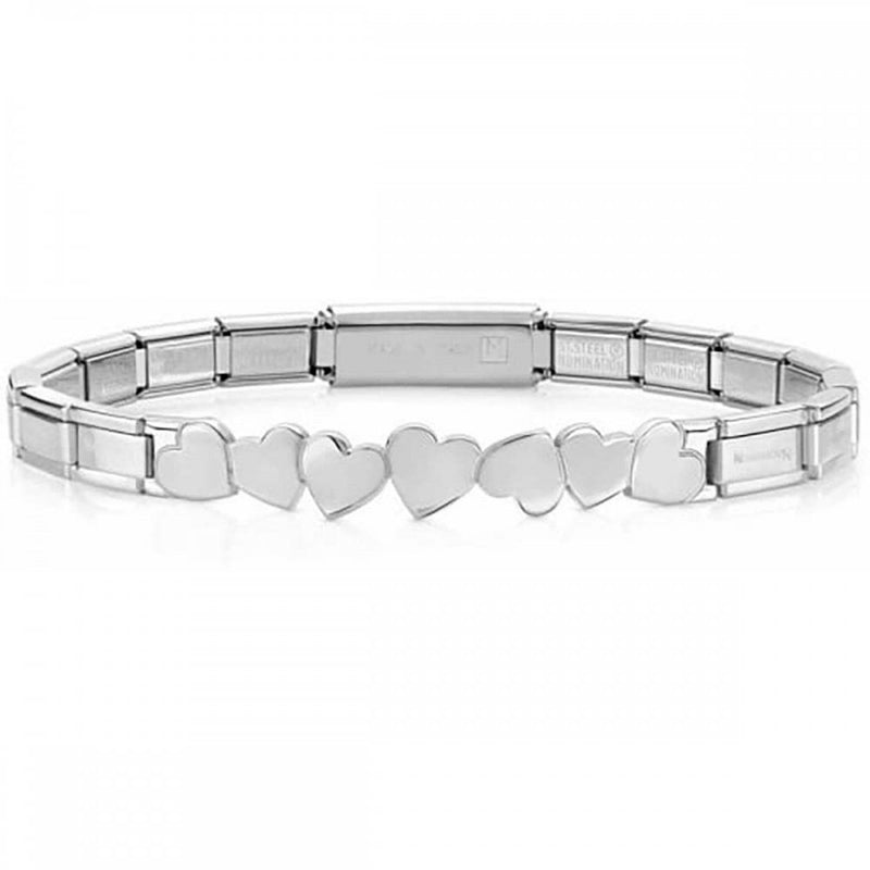 Trendsetter Stainless Steel Hearts Bracelet