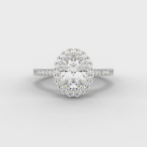 Oval Cut Diamond Halo Ring