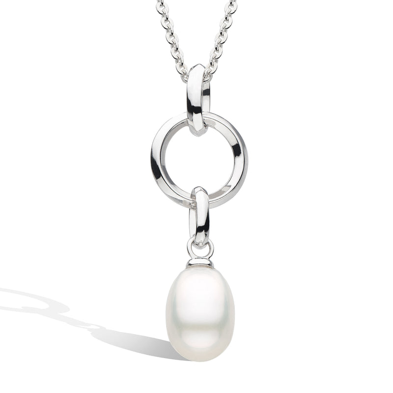 Revival Pearl Drop Silver Necklace