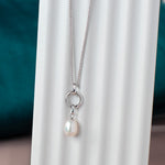 Revival Pearl Drop Silver Necklace