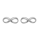 Silver Infinity Diamond Stud Earrings