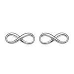 Silver Infinity Diamond Stud Earrings