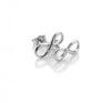 Silver Infinity Diamond Stud Earrings