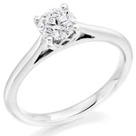 Platinum Brilliant Cut 0.50ct Diamond Solitaire Ring