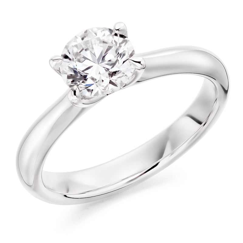 Platinum 1.00ct LAB Diamond Solitaire Ring