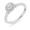 Platinum Diamond Halo Engagement Ring