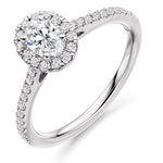 Oval Cut Diamond Halo Ring