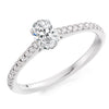 Oval Cut LAB Diamond Solitaire Ring With Diamond Shoulders