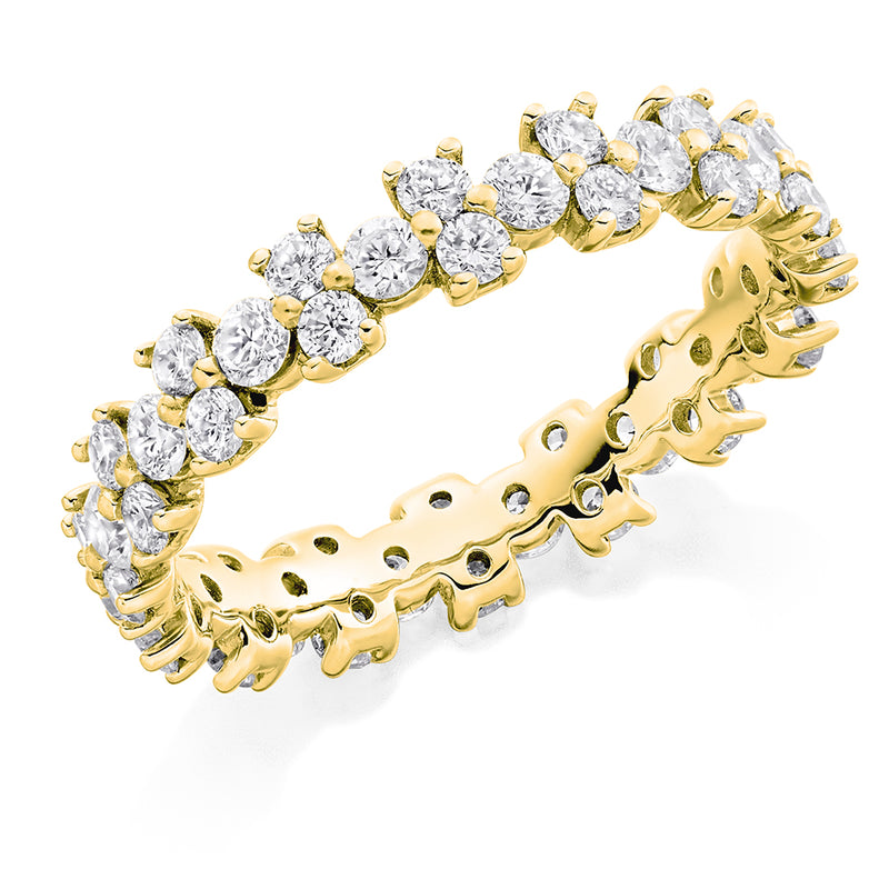 Yellow Gold Full Diamond Eternity Ring