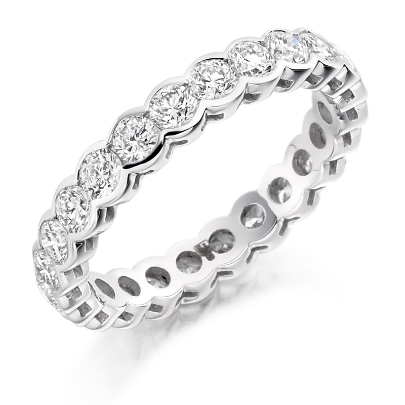 Platinum LAB Diamond Full Eternity Ring